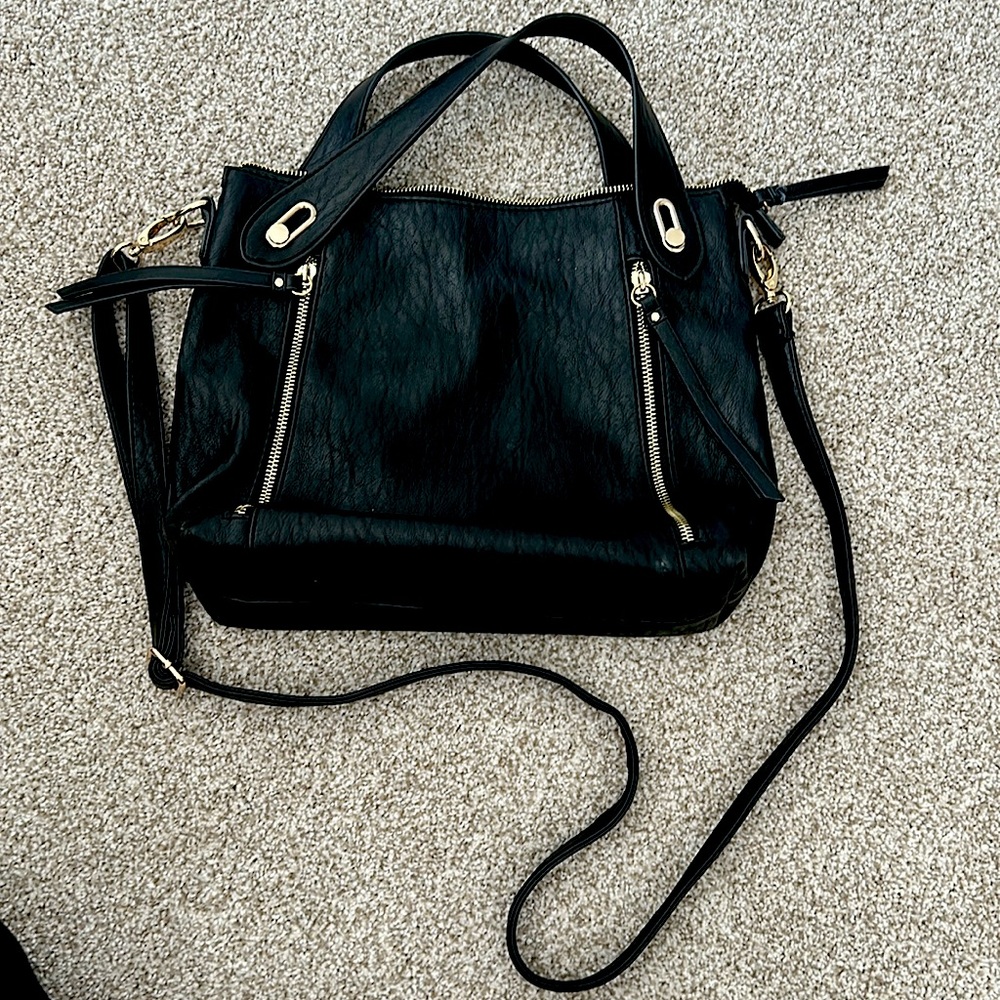 Jessica Simpson black purse with removable strap